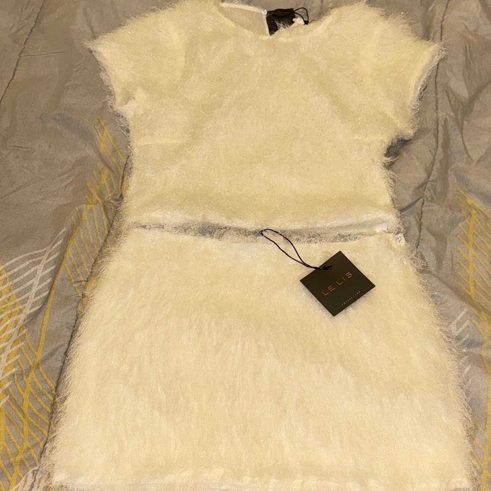 Le Lis Ivory Textured Dress